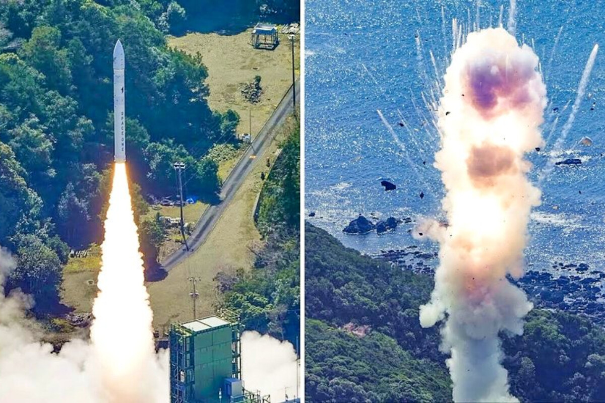 <p>Yaponiyanın “Kairos” raketi buraxıldıqdan sonra partlayıb</p>