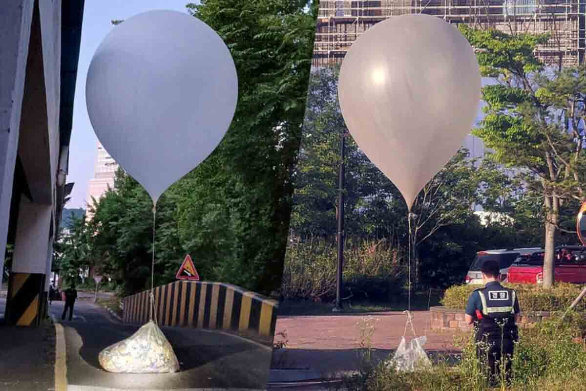 <p>Cənubi Koreya Şimali Koreyanın atdığı zibil balonlarında...</p>