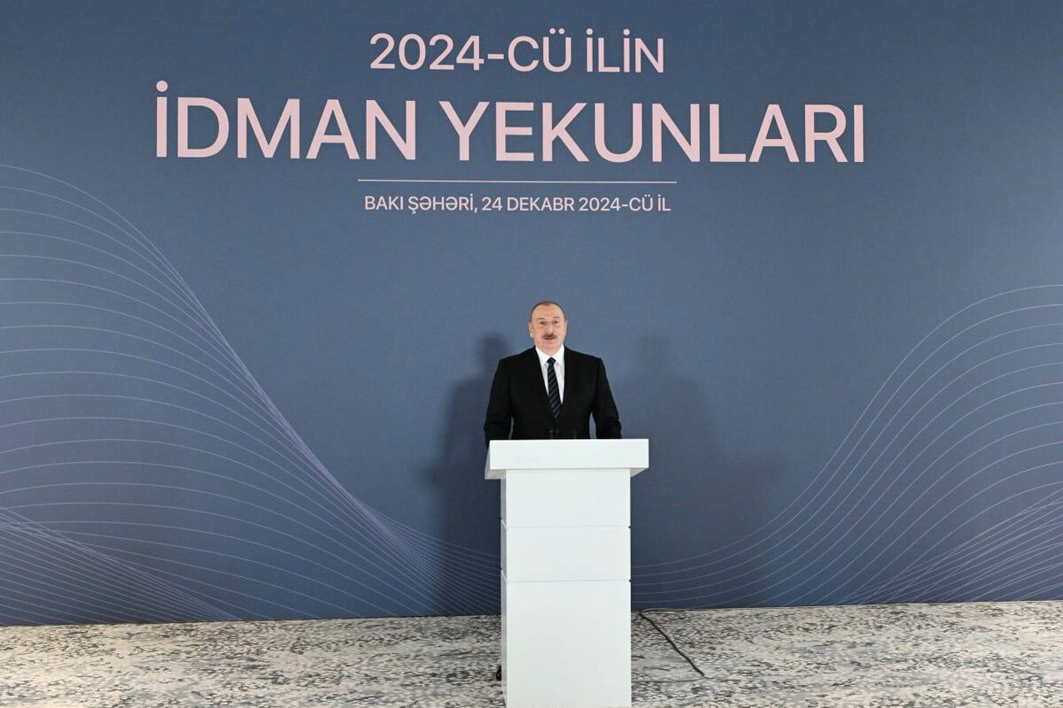 <p>İlham Əliyev 2024-cü ilin idman yekunlarına&nbsp;həsr olunan mərasimdə iştirak edib</p>