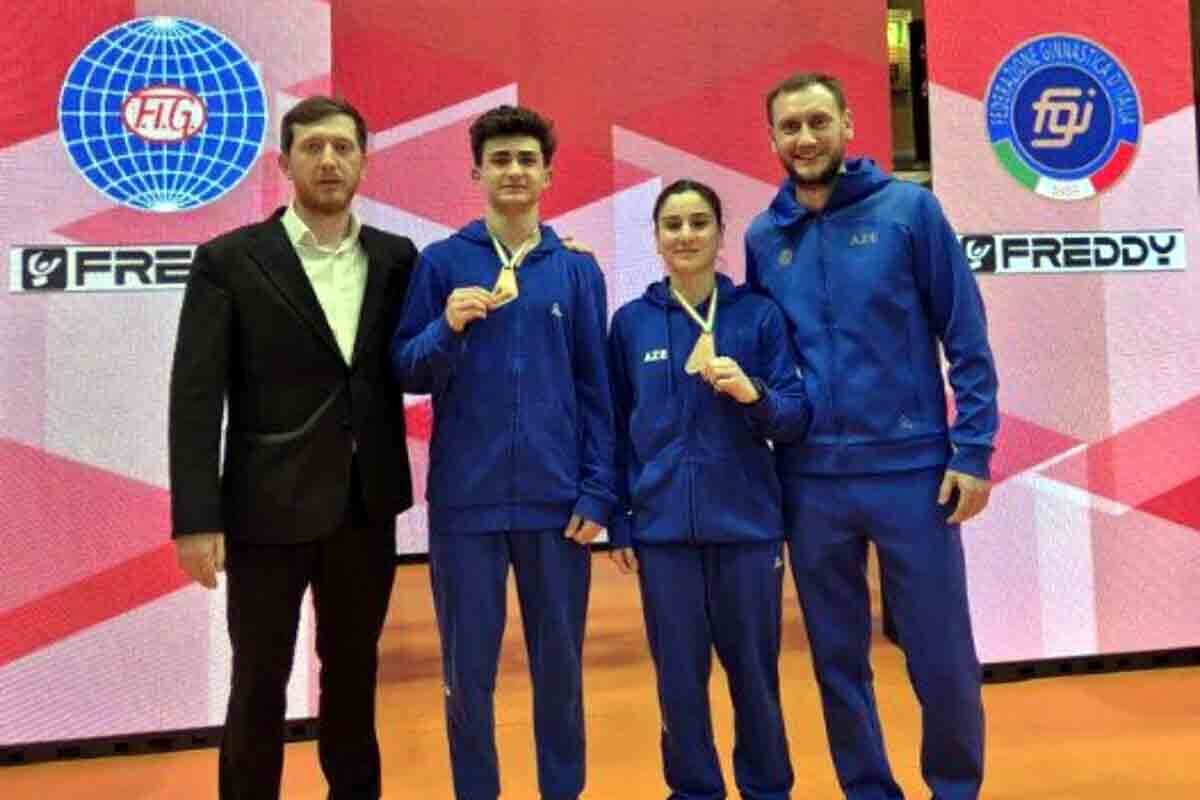 <p>Azərbaycan gimnastları İtaliyada bürünc medal qazanıblar</p>