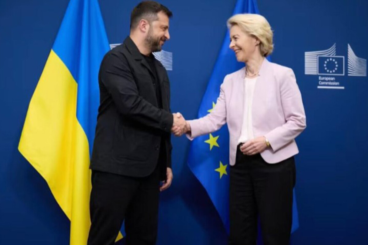 <p>Ursula fon der Leyen Zelenskinin tənqidindən inciyib</p> 