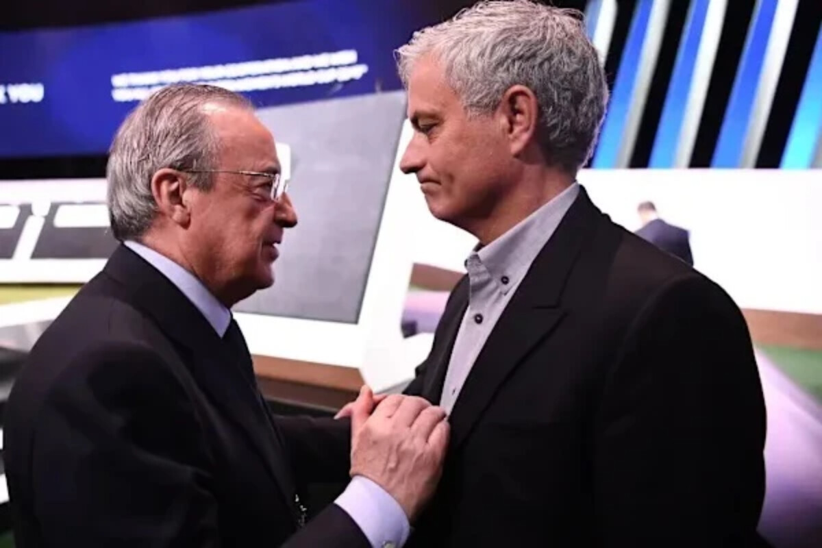 <p>"Real Madrid" prezidenti Mourinyo ilə bir&nbsp;saatlıq videokonfrans keçirib</p>
