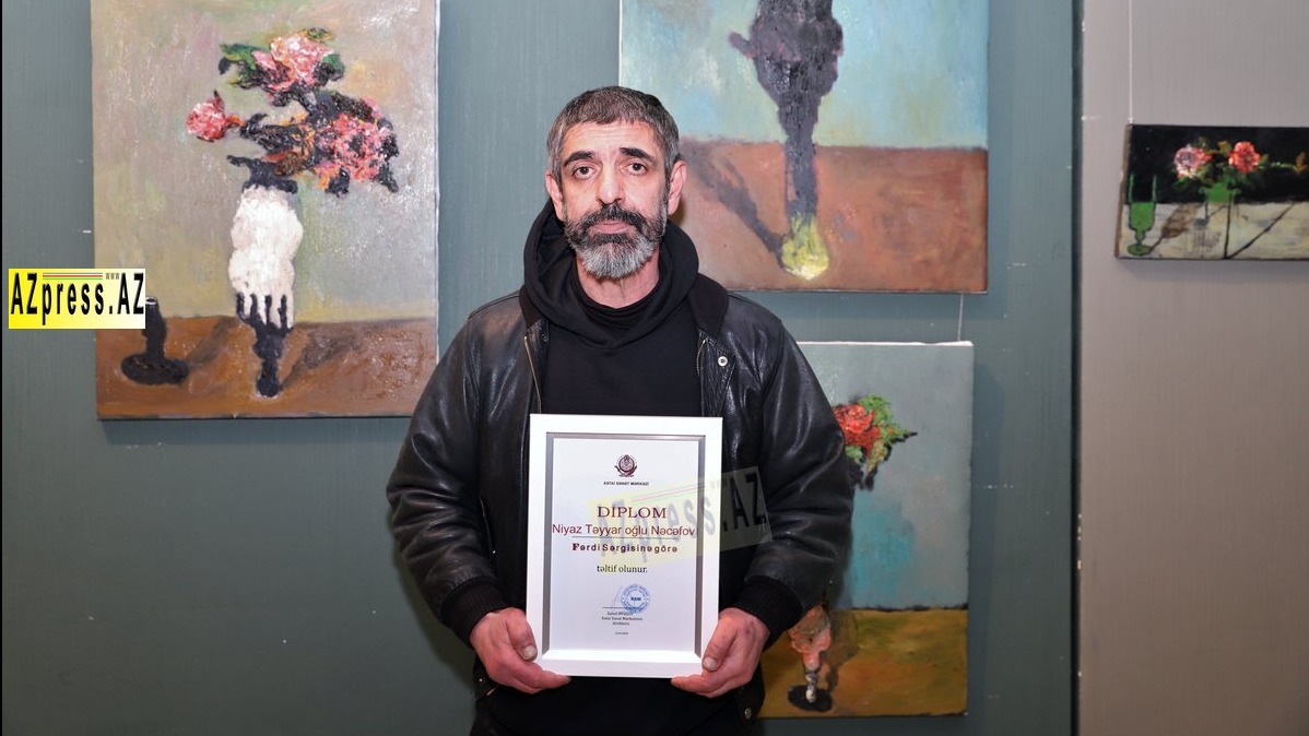 <p>Rəssam Niyaz Nəcəfovun fərdi sərgisi baş tutub +FOTO=39</p>