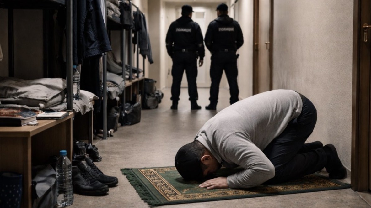 <p>Miqrant otağında namaz qıldığına görə cərimələnərək Rusiyadan deportasiya edilib</p>