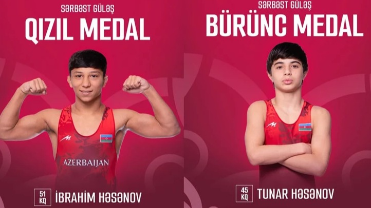 <p>İbrahim Həsənov Avropa çempionu, Tunar&nbsp;Həsənov isə bürünc medal qazandı</p>